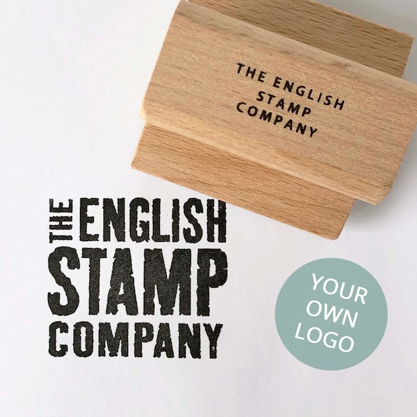 Personalized Large Business Logo Rubber Stamp for Custom Branding & Professional Packaging