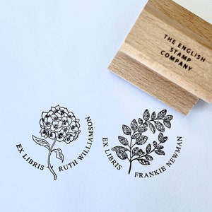 Botanical Ex Libris Stamp | Custom This Book Belongs To Stamp | Personalised Book Stamp | From The Library Of Stamp | Bookplate Stamp