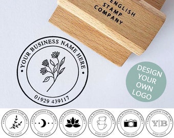 Personalized Eco-Friendly Business Logo Rubber Stamp for Custom Branding and Packaging