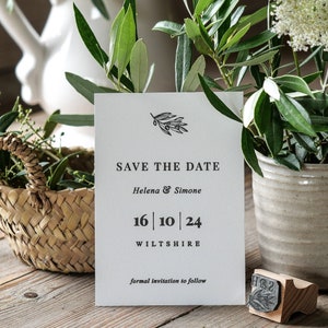Botanische huwelijksuitnodiging rubberstempel voor doe-het-zelvers en schrijfwaren
