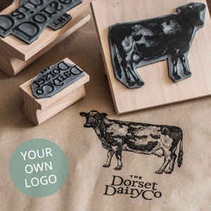 Large Custom Logo Rubber Stamp Stamp Carrier Bags & Pizza Boxes Business Branding Stamp Eco Friendly Stamp Custom Soap Stamp image 2