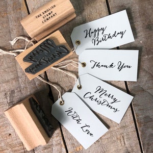 Set di timbri in gomma con scritte di auguri versatili per biglietti fatti a mano, artigianato e messaggi di festa