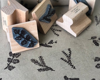 Woodland Winter Botanical Rubber Stamp Set | Nature Stamps | Botanical Rubber Stamps | Eco Friendly Stamps