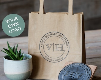 Personalized Eco-Friendly Logo Rubber Stamp for Business Branding on Packaging and Products
