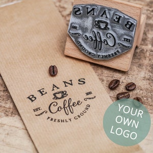 Sello de logotipo empresarial personalizado y ecológico para marca, embalaje y fabricación de jabón