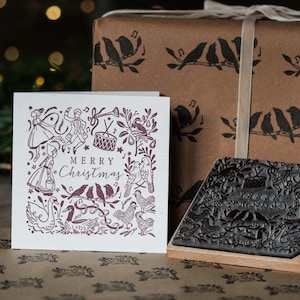Twelve Days of Christmas Stempel für Weihnachtskarten, zum Basteln, Feiertage und als Dankeschön