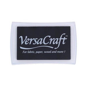 Zwart VersaCraft-stempelkussen om op stof, hout, papier en kaarten te stempelen - Multifunctioneel knutselmateriaal