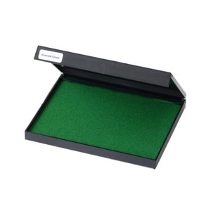 Tampone d'inchiostro verde smeraldo XL per timbri in gomma - Forniture artigianali extra large