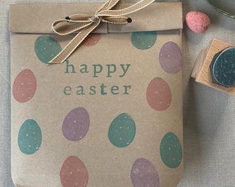 Easter Egg Rubber Stamp Set: Hand-Drawn Stamps & Mini Ink Pads