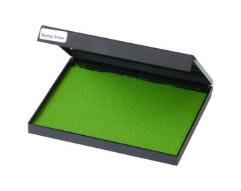 Extra Large Spring Green Ink Pad for Rubber Stamping, Crafting, and DIY Projects