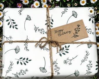 Botanical Rubber Stamp Set for Wrapping Paper, Cards & Garden-Inspired Crafts | Floral Foliage Kit