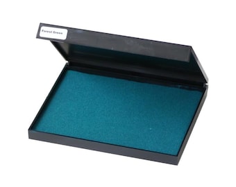 Extra Large Forest Green Ink Pad for Rubber Stamping, Crafting, and DIY Projects