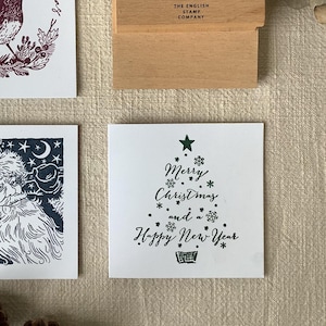 Tampon en caoutchouc pour carte de Noël, arbre de voeux festif, bricolage, travaux manuels des fêtes et emballage cadeau fait main