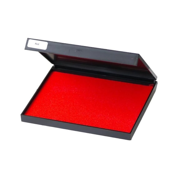 Extra Large Red Ink Pad for Rubber Stamping and Crafting Projects