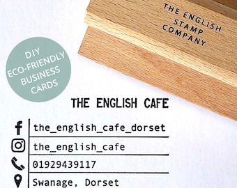Media Business Card Rubber Stamp for Eco-Friendly Logo for Packaging and Branding