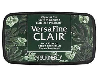 VersaFine Clair Rain Forest Green Ink Pad: Fast-Drying, Eco-Friendly, Fine Detail Stamping