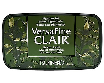 VersaFine Clair Shady Lane Green Ink Pad: Fast-Drying, Eco-Friendly for Fine Detail Stamping