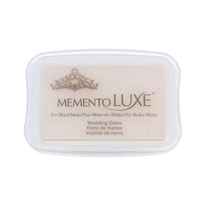 Memento Luxe weißes Stempelkissen (Hochzeitskleid) auf Papier, Pappe, Holz & Stoff | Schnelltrocknend