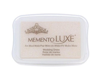 Memento Luxe White Ink Pad Wedding Dress Quick-Drying Stamping Paper Card Wood Fabric Scrapbooking Crafts