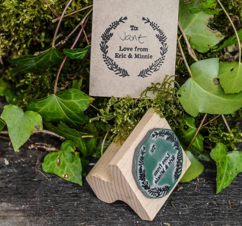 Christmas Gift Tag Folk Stamp