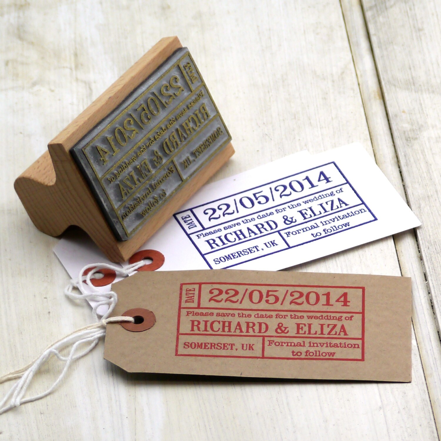 Save The Date Ticket Stamp Etsy