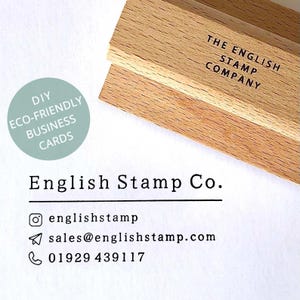 Sello de goma personalizable para tarjetas de presentación para diseño de marca y logotipo personalizado