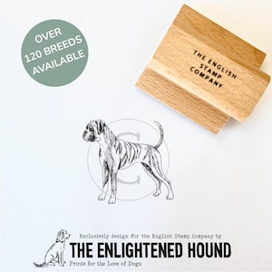 Boxerhond rubberen kunststempel voor knutselen, kaarten, cadeauverpakking door Debbie Kendall