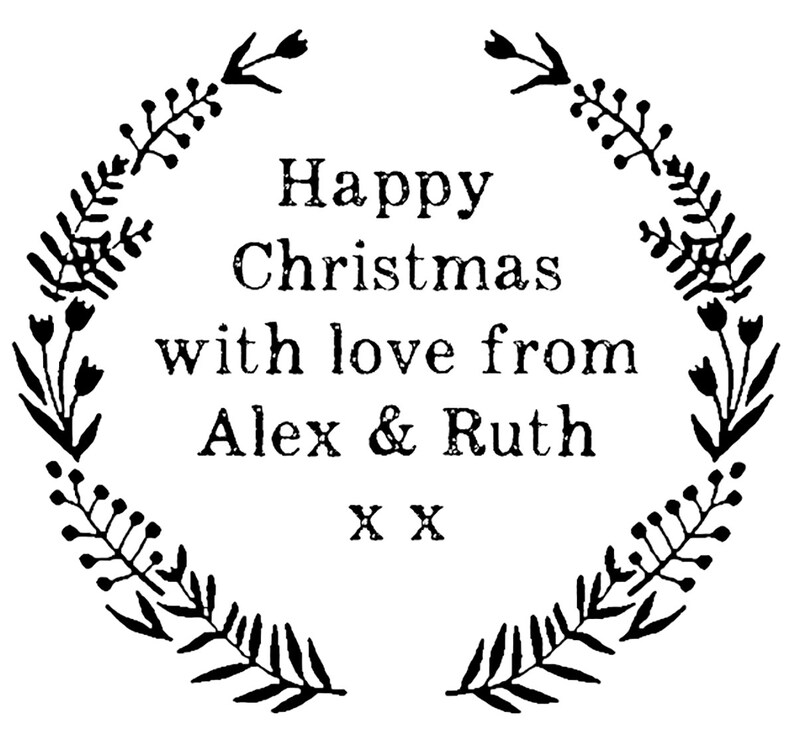 Christmas Gift Tag Folk Stamp