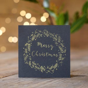 Rubberen stempel feestelijke winterkrans voor kerstkaarten, inpakken en knutselen