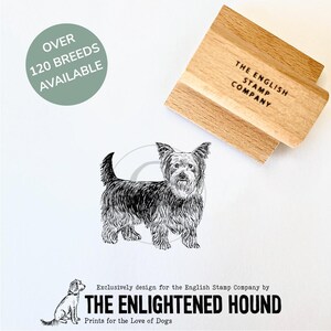Sello de goma Yorkshire Terrier para amantes de los perros / Material de manualidades para hacer tarjetas y envolver regalos