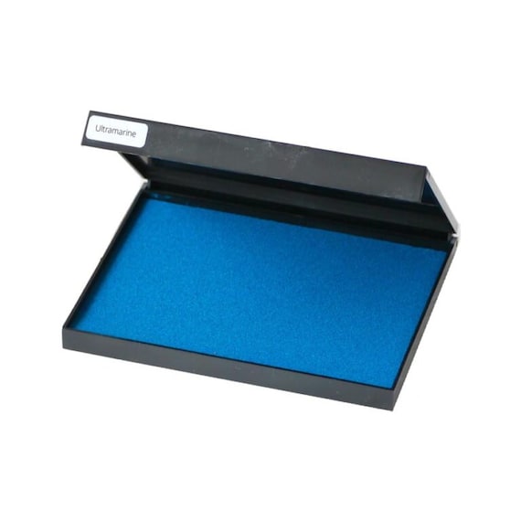 Extra Large Ultramarine Blue Ink Pad for Rubber Stamping, Crafts, and Art Projects