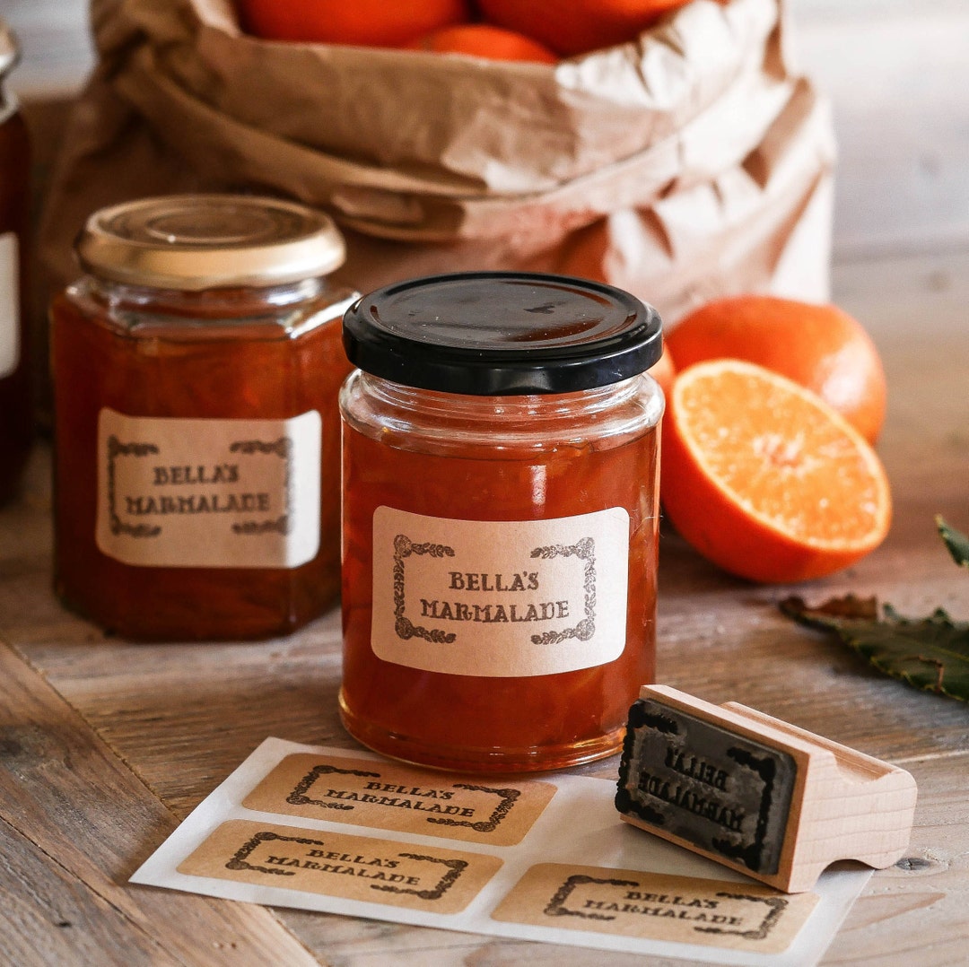 Elegant Border Stamp for Homemade Produce, Wedding Favors, Jam Jars ...