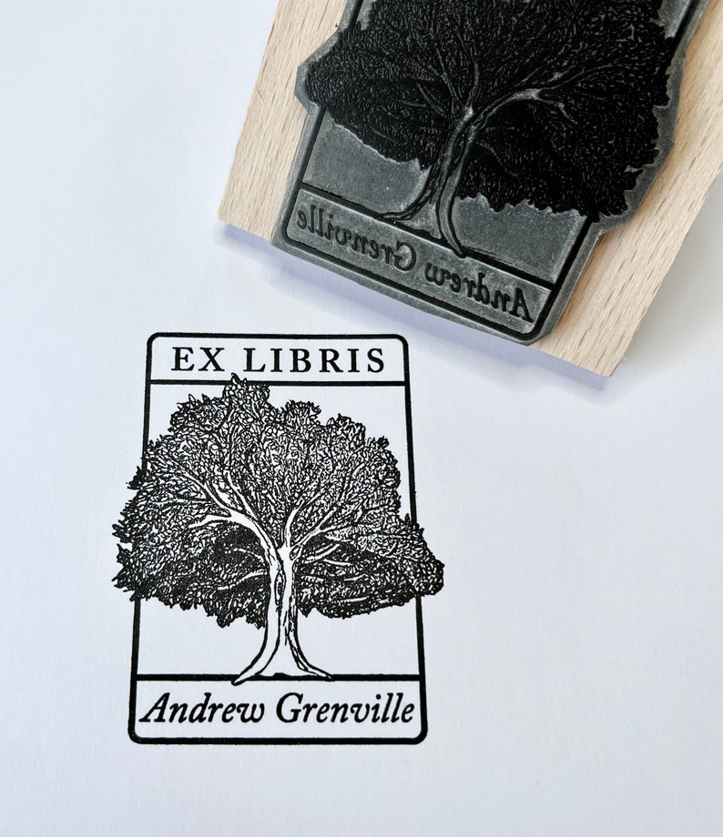 May include: Black and white illustration of a tree with the text "Ex Libris" and "Andrew Grenville" on a white background.