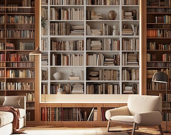 Estor enrollable para estantería de biblioteca, cortina de pared con diseño de libros vintage, cortina opaca acogedora para sala de lectura.