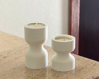 Portavelas para velas pequeñas – Decoración minimalista para el hogar impresa en 3D