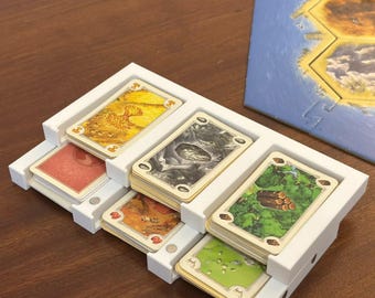 Porta carte Catan / Organizzatore di carte Risorsa e Sviluppo / Accessorio per giochi da tavolo stampato in 3D