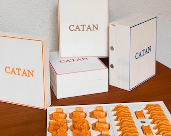 Ensemble organisateur de jeu Catan (4 joueurs). Améliorez votre jeu de société avec cet accessoire Catan imprimé en 3D.