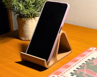 Support de téléphone minimaliste imprimé en 3D avec rangement, organiseur de bureau, plastique PLA