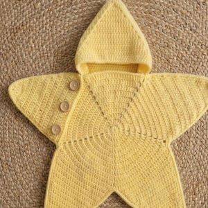 Star baby suit crochet Pattern | Side Opening Wrap Cocoon (PDF Download)