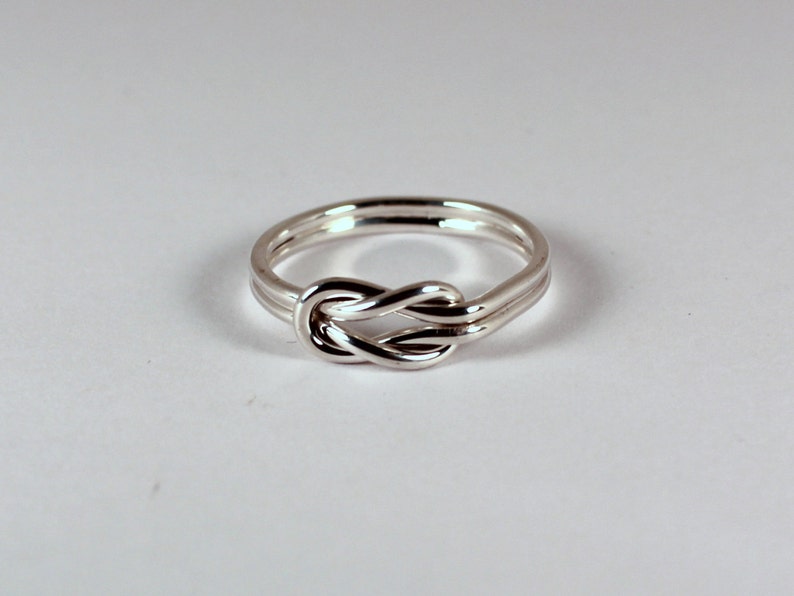 Square Knot Ring Sterling Silver Made to Order Etsy