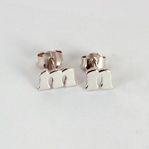 Pair of Initial Earrings, Sterling Silver, Made to Order image 2