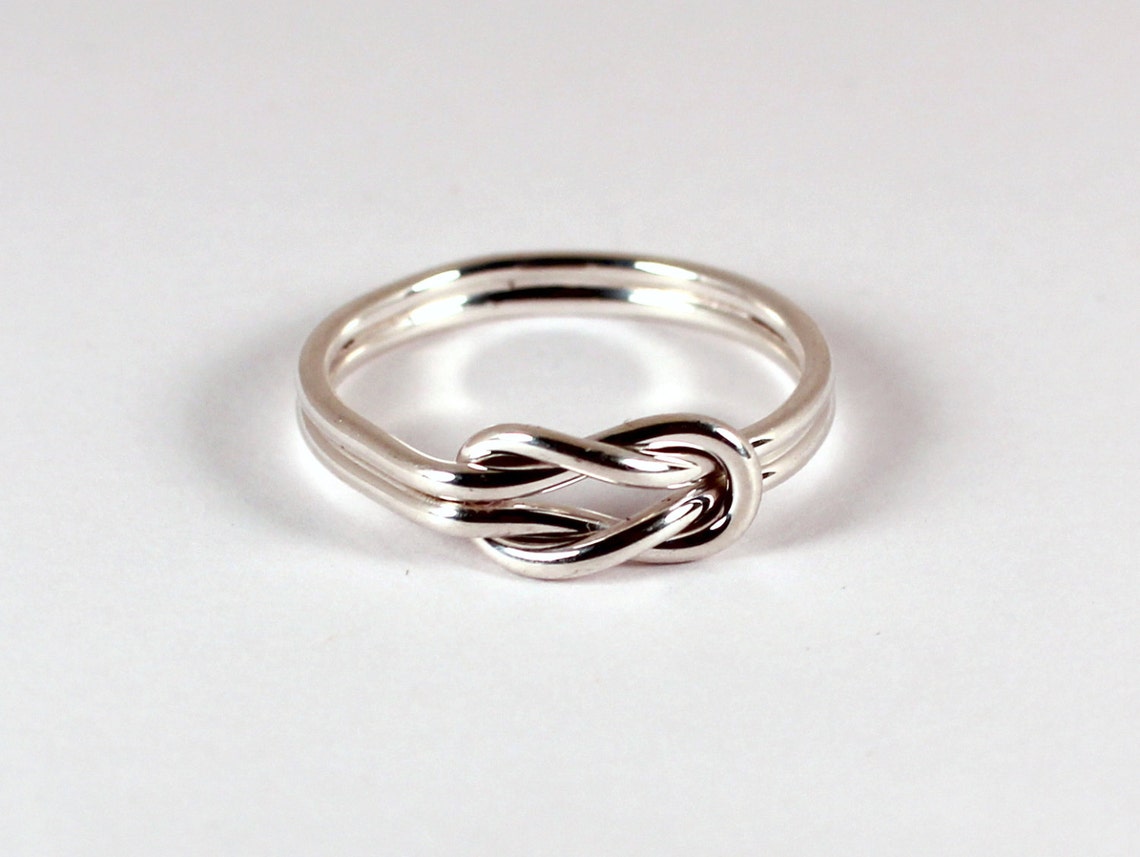 Square Knot Ring Sterling Silver Made to Order Etsy