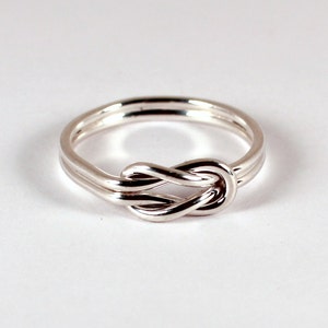 Square Knot Ring, Sterling Silver, Made to Order image 1