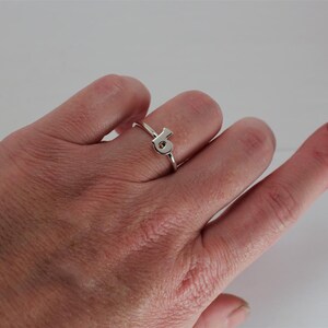 Letter Stacking Ring, Sterling Silver, Made to Order image 2