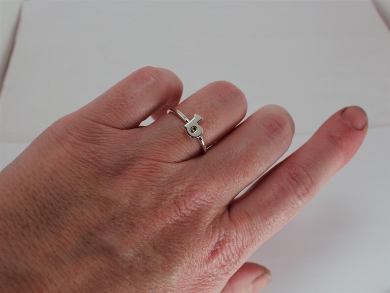 Letter Stacking Ring, Sterling Silver, Made to Order image 2