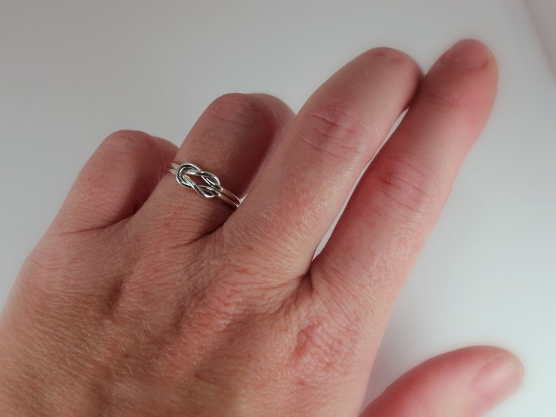 Square Knot Ring, Sterling Silver, Made to Order image 4