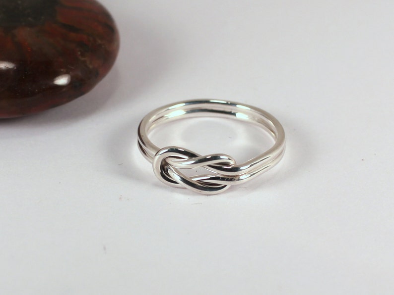 Square Knot Ring Sterling Silver Made to Order Etsy