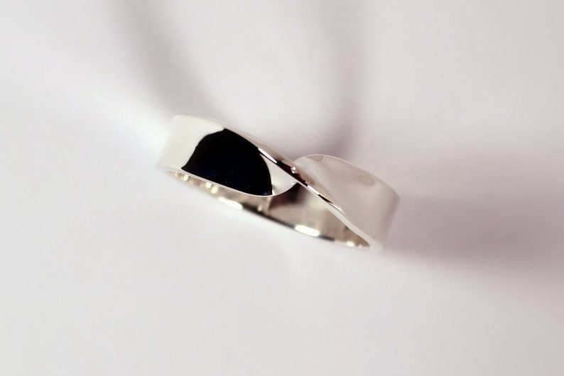 Sterling Silver Mobius Ring 5mm x 1.25mm Made to Order image 2
