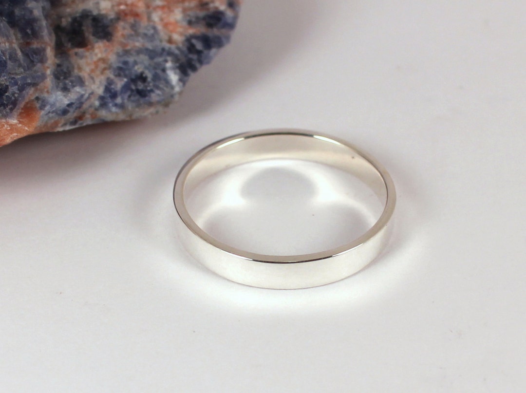 3mm Polished Silver Band Ring Sterling Silver Made to Order Etsy Canada
