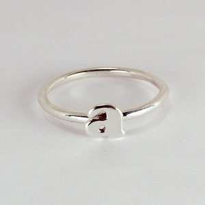 Letter Stacking Ring, Sterling Silver, Made to Order image 1
